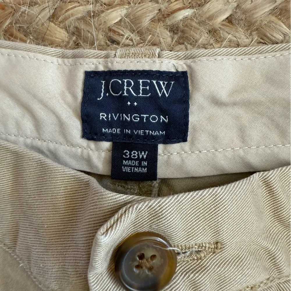 J Crew Men’s Size 38 Rivington Khaki Cotton Shorts